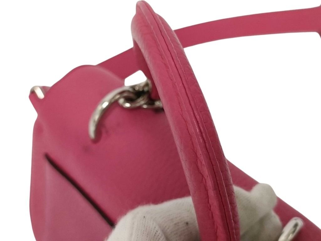 Christian Dior クリスチャン ディオール ハンドバッグ ビーディオール ローズピンク系 レザー レディース 2WAY ショルダーバッグ シルバー金具 美品