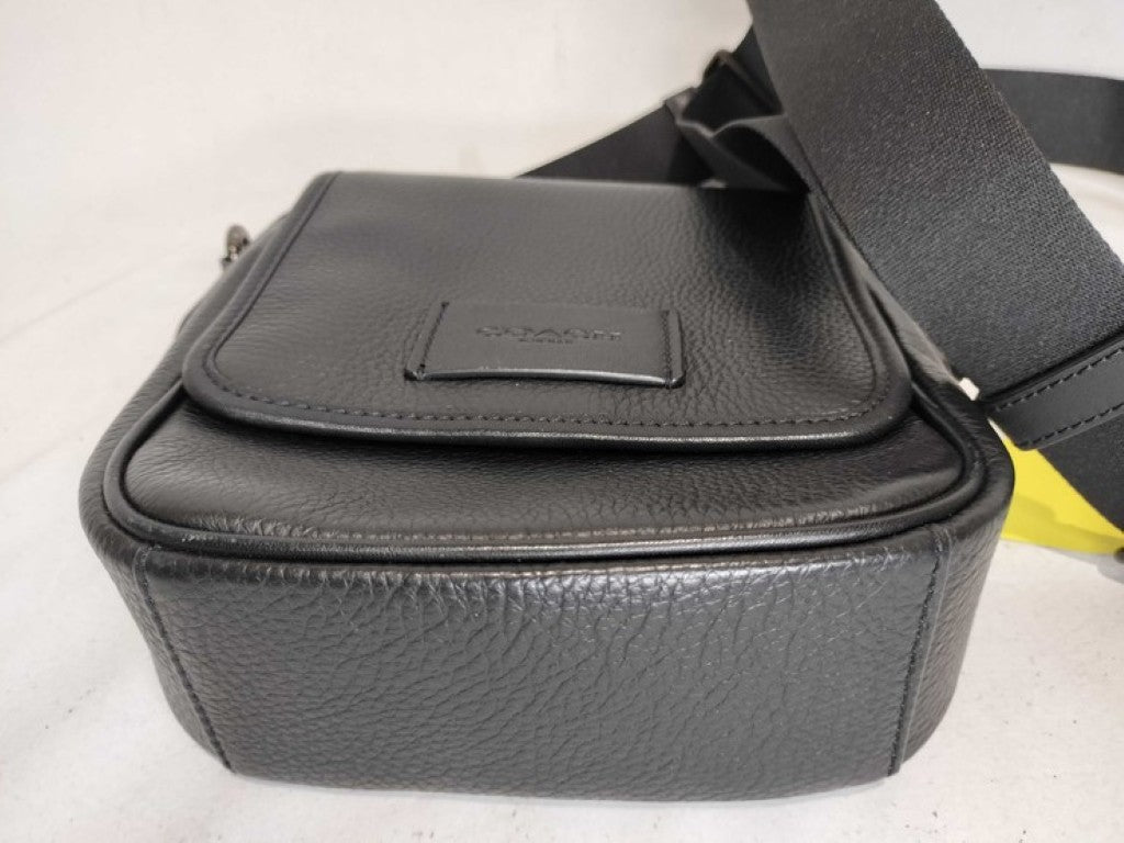 COACH コーチ ショルダーバッグ LUCAS CROSSBODY ルーカス クロスボディ CO914 ブラック系 レザー ユニセックス 美品