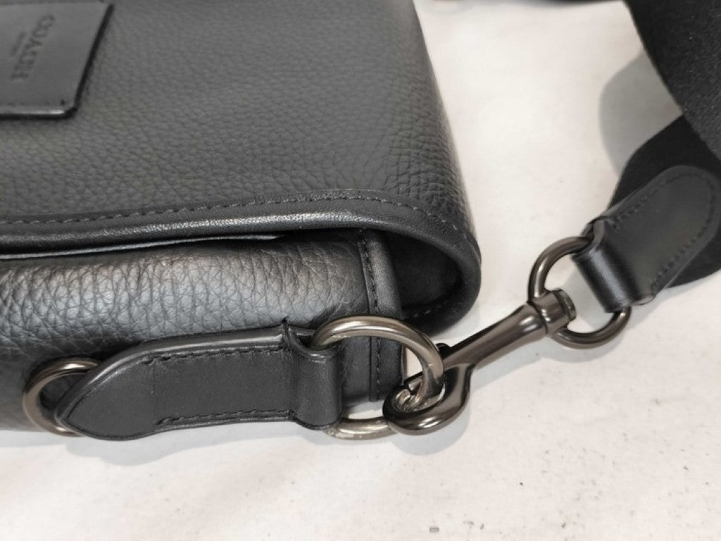 COACH コーチ ショルダーバッグ LUCAS CROSSBODY ルーカス クロスボディ CO914 ブラック系 レザー ユニセックス 美品