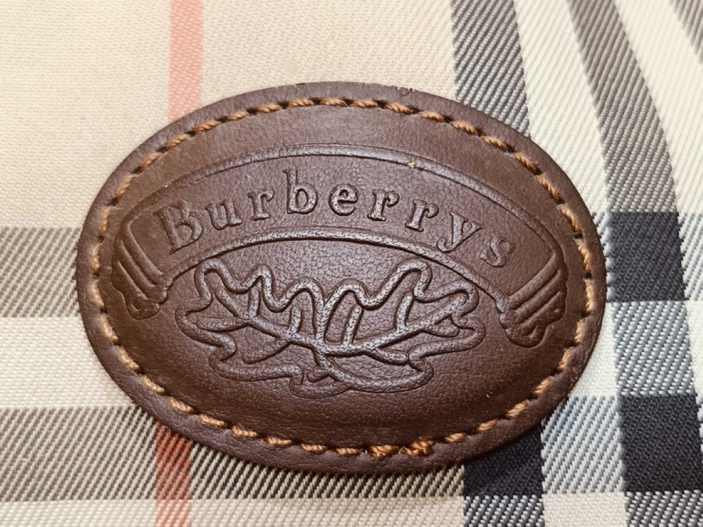 Burberrys バーバリーズ リュックサック ノバチェック ブラウン ベージュ系 キャンバス レザー レディース バックパック 美品