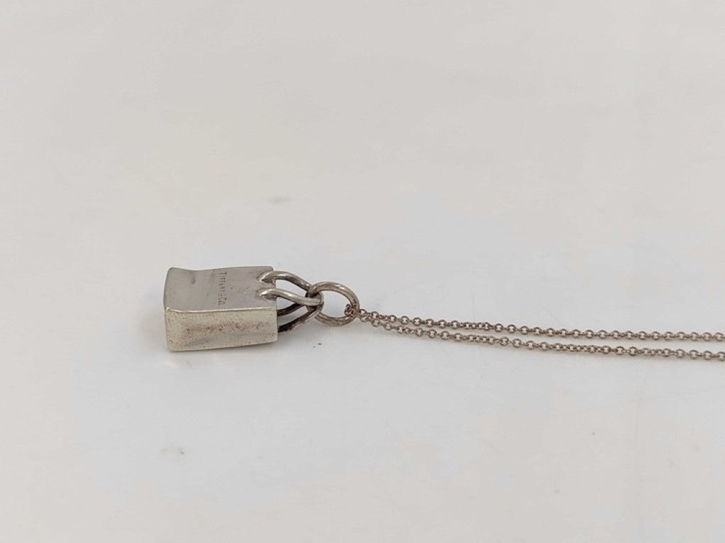Tiffany&Co. ティファニー ネックレス ショッピングバッグ ネックレス シルバー系 SV925 レディース 美品