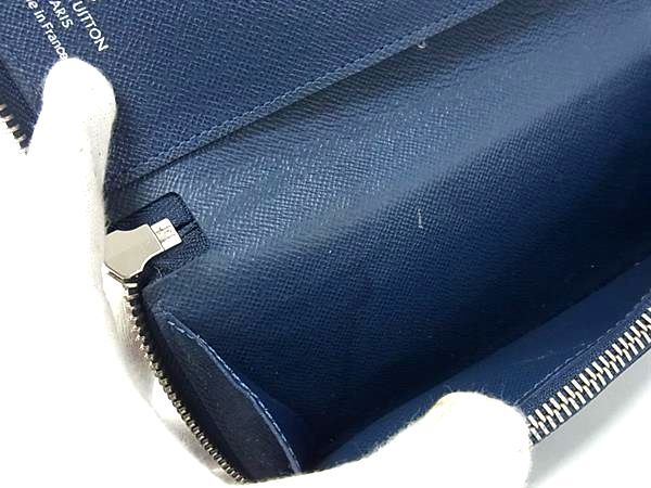 LOUIS VUITTON ルイヴィトン 財布 ポルトフォイユ ヴァスコ M61807 オーシャン(ブルー系) タイガ メンズ シルバー金具 美品