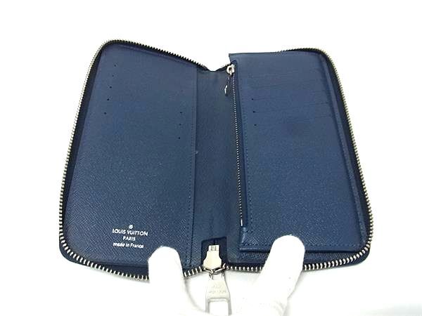 LOUIS VUITTON ルイヴィトン 財布 ポルトフォイユ ヴァスコ M61807 オーシャン(ブルー系) タイガ メンズ シルバー金具 美品