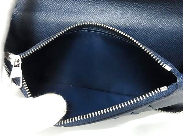 LOUIS VUITTON ルイヴィトン 財布 ポルトフォイユ ヴァスコ M61807 オーシャン(ブルー系) タイガ メンズ シルバー金具 美品