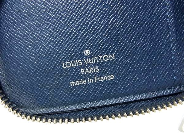 LOUIS VUITTON ルイヴィトン 財布 ポルトフォイユ ヴァスコ M61807 オーシャン(ブルー系) タイガ メンズ シルバー金具 美品