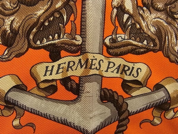 HERMES エルメス スカーフ カレ90 マルチカラー シルク100% レディース PAVOIS 船旗 美品