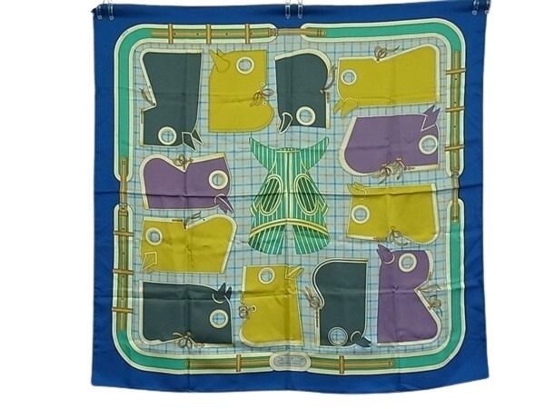 HERMES エルメス スカーフ カレ90 マルチカラー シルク100% レディース Camails カマイユ 超美品