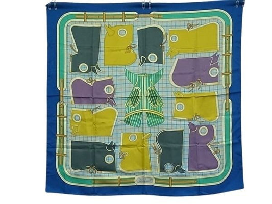 HERMES エルメス スカーフ カレ90 マルチカラー シルク100% レディース Camails カマイユ 超美品
