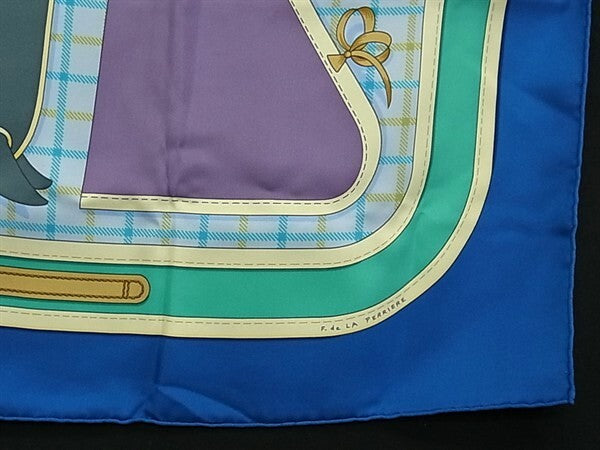 HERMES エルメス スカーフ カレ90 マルチカラー シルク100% レディース Camails カマイユ 超美品