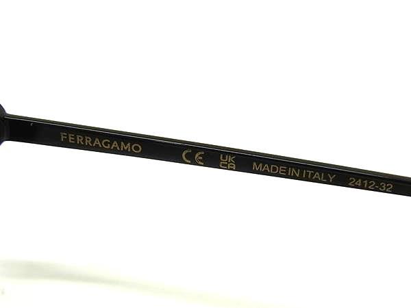 Salvatore Ferragamo フェラガモ サングラス ガンチーニ SF211SK ブラック クリアブラック メタル ユニセックス 超美品