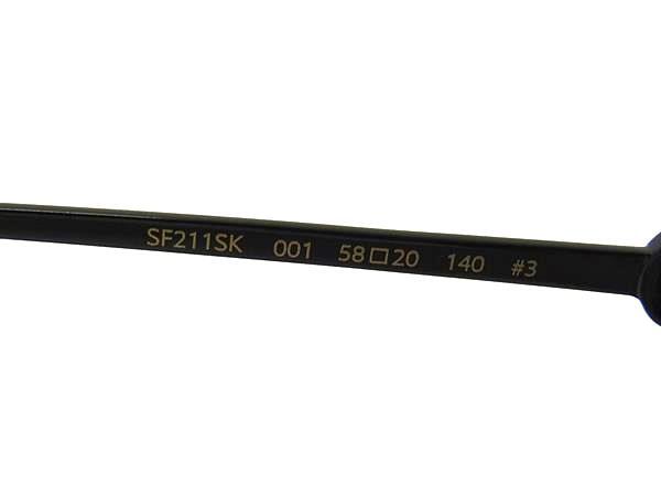 Salvatore Ferragamo フェラガモ サングラス ガンチーニ SF211SK ブラック クリアブラック メタル ユニセックス 超美品