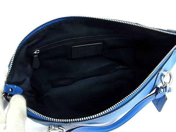 COACH コーチ ハンドバッグ ケイシー サッチェル C6229 ブルー レザー レディース 2WAY シルバー金具 美品