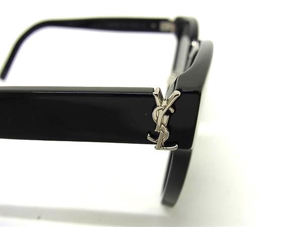 SAINT LAURENT サンローラン サングラス YSLロゴ SL M38/K ブラック クリアグレー プラスチック ユニセックス 美品
