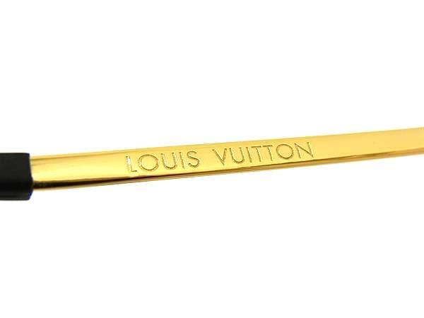 LOUIS VUITTON ルイヴィトン サングラス モノグラム グリース Z1366E ゴールド ブラウングラデーション メタル メンズ モノグラム アビエイターシェイプ 美品