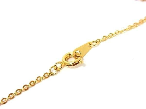 HERMES エルメス ネックレス ゴールド メタル ユニセックス プレート 美品