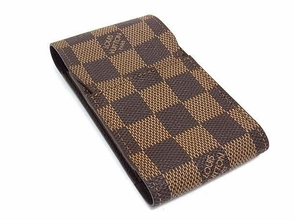 LOUIS VUITTON ルイヴィトン シガレットケース エテュイ シガレット N63024 エベヌ（ブラウン）系 ダミエ ユニセックス 超美品