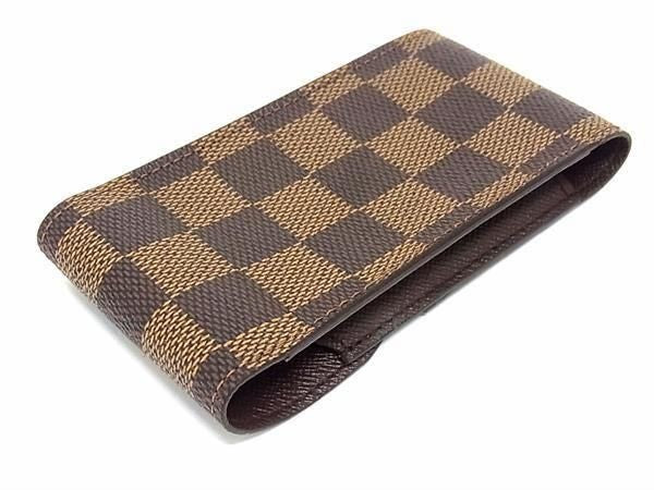 LOUIS VUITTON ルイヴィトン シガレットケース エテュイ シガレット N63024 エベヌ（ブラウン）系 ダミエ ユニセックス 超美品