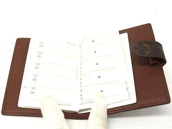 LOUIS VUITTON ルイヴィトン 手帳カバー アジェンダ ミニ R20007 ブラウン系 モノグラム レディース 超美品