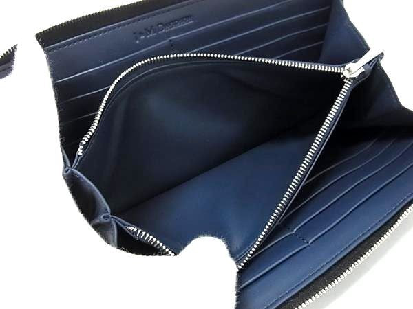 J&M DAVIDSON ジェイアンドエムデヴィッドソン 長財布 ブラック系 レザー ユニセックス ラウンドファスナー シルバー金具 新品未使用展示品