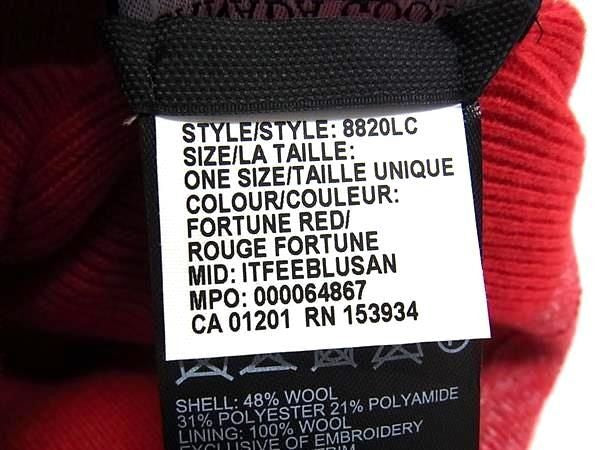CANADA GOOSE カナダグース ニット帽 レッド系 ウール100% レディース 新品未使用展示品