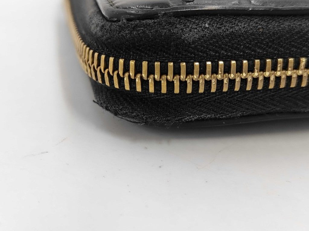 GUCCI グッチ 長財布 グッチシマ 409342 ブラック系 レザー メンズ ラウンドファスナー ゴールド金具