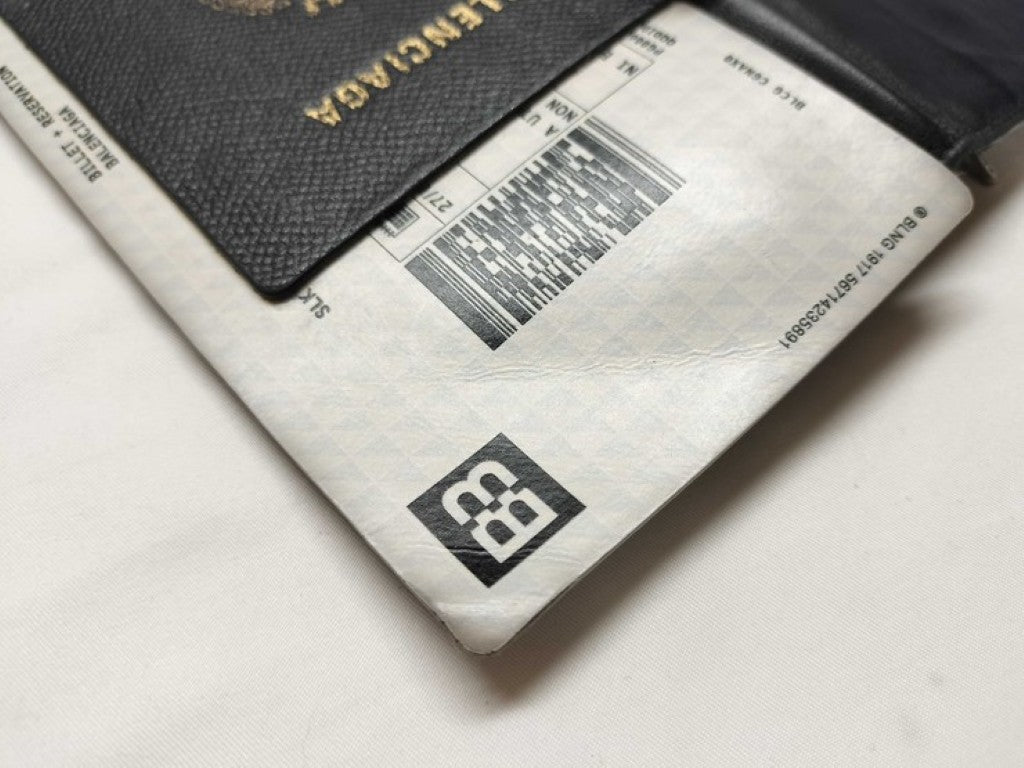 BALENCIAGA バレンシアガ 長財布 パスポート ロングウォレット 1TICKET 787774 ブラック系 レザー メンズ