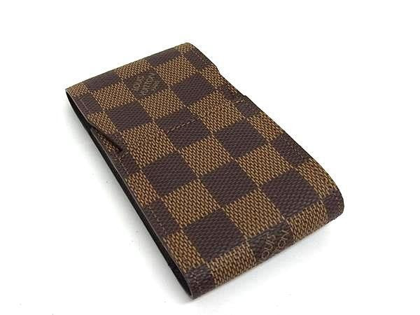 LOUIS VUITTON ルイヴィトン シガレットケース エテュイ シガレット N63024 エベヌ（ブラウン）系 ダミエ ユニセックス 美品