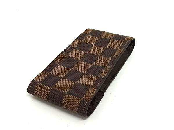LOUIS VUITTON ルイヴィトン シガレットケース エテュイ シガレット N63024 エベヌ（ブラウン）系 ダミエ ユニセックス 美品
