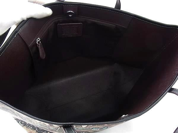 COACH コーチ トートバッグ ミント＆サーフ Mint+Serf コラボ CM093 ブラウン系×マルチカラー PVC×レザー レディース 超美品