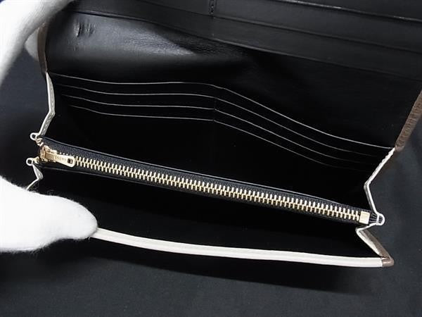 LOEWE ロエベ 長財布 アマソナ ベージュ系 レザー レディース 二つ折り アナグラム 美品