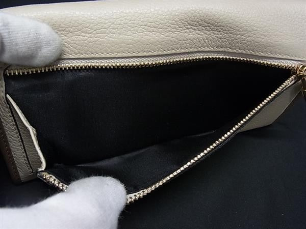 LOEWE ロエベ 長財布 アマソナ ベージュ系 レザー レディース 二つ折り アナグラム 美品