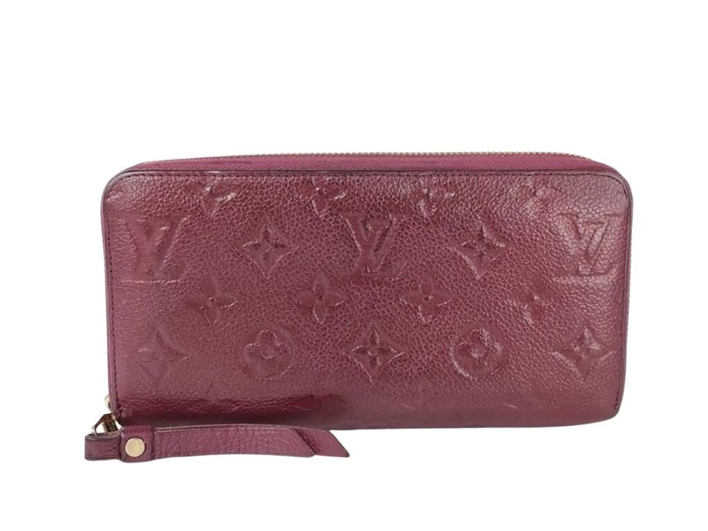 LOUIS VUITTON ルイヴィトン 長財布 ジッピーウォレット M62214 レザン（パープル系） モノグラム アンプラント レディース ラウンドファスナー ゴールド金具 美品
