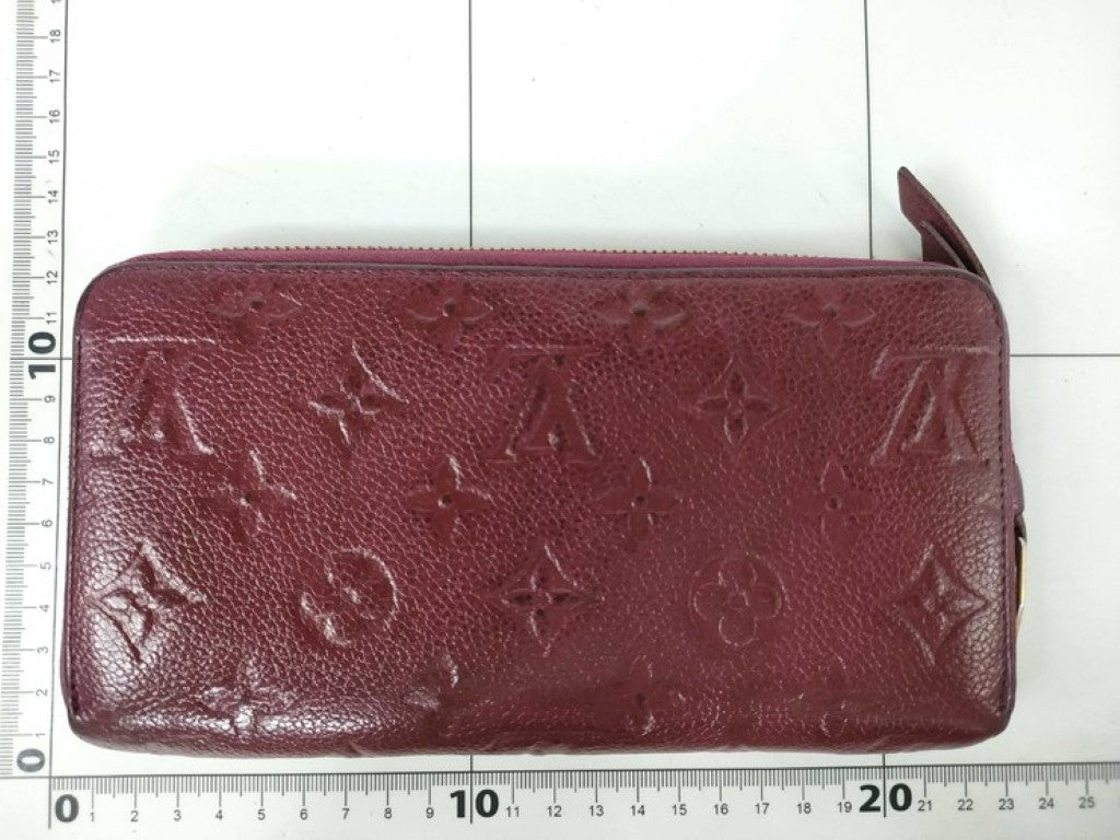 LOUIS VUITTON ルイヴィトン 長財布 ジッピーウォレット M62214 レザン（パープル系） モノグラム アンプラント レディース ラウンドファスナー ゴールド金具 美品