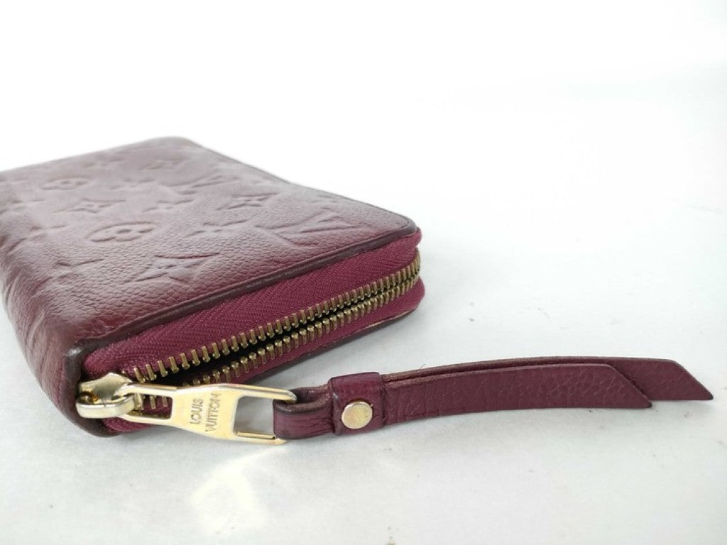 LOUIS VUITTON ルイヴィトン 長財布 ジッピーウォレット M62214 レザン（パープル系） モノグラム アンプラント レディース ラウンドファスナー ゴールド金具 美品