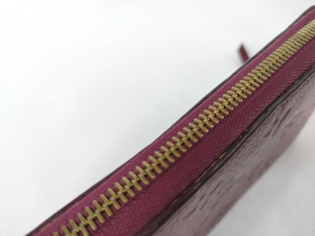 LOUIS VUITTON ルイヴィトン 長財布 ジッピーウォレット M62214 レザン（パープル系） モノグラム アンプラント レディース ラウンドファスナー ゴールド金具 美品