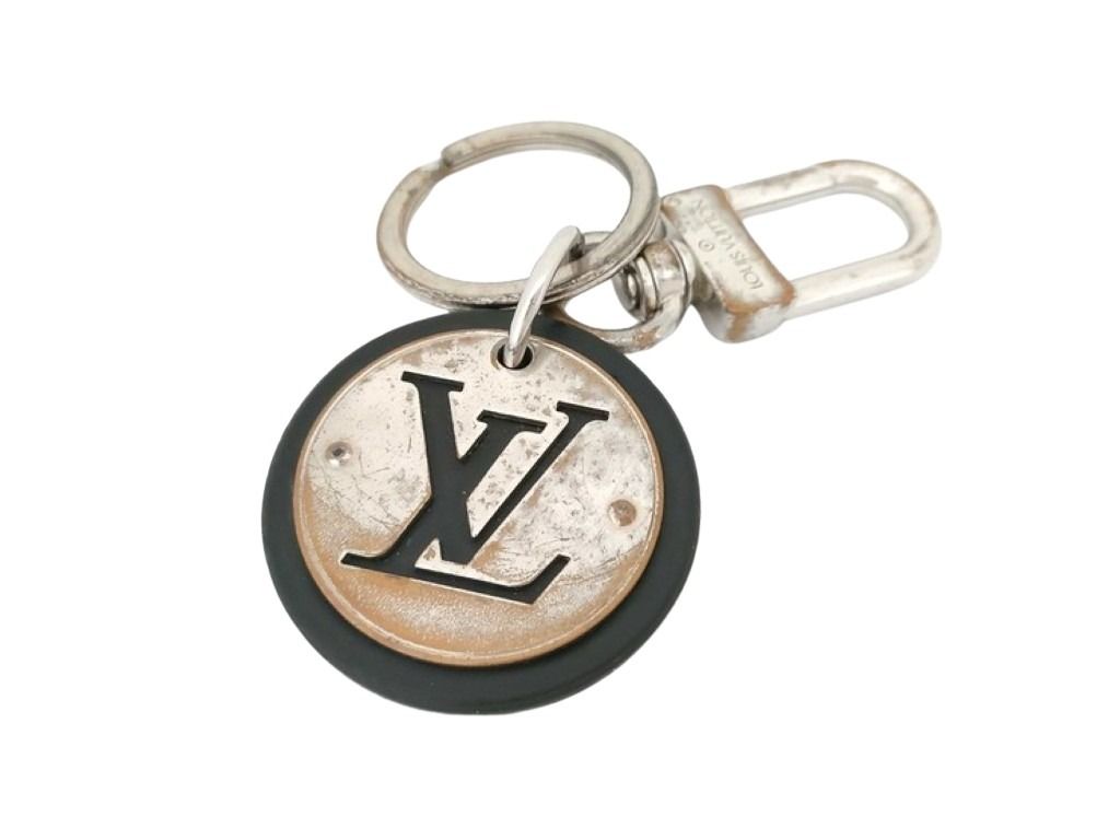 LOUIS VUITTON ルイヴィトン キーホルダー ポルト クレ LV サークル M67362 ブラック シルバー系 メタル ユニセックス シルバー金具