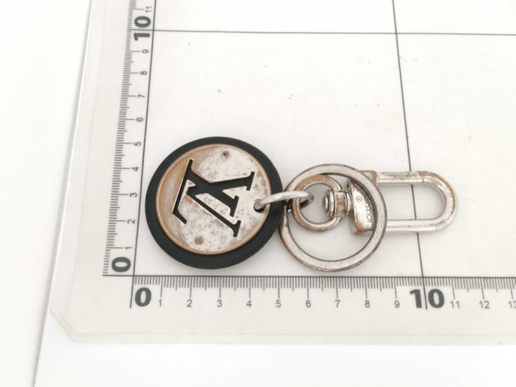 LOUIS VUITTON ルイヴィトン キーホルダー ポルト クレ LV サークル M67362 ブラック シルバー系 メタル ユニセックス シルバー金具
