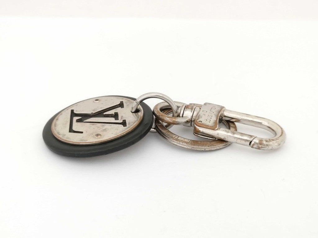 LOUIS VUITTON ルイヴィトン キーホルダー ポルト クレ LV サークル M67362 ブラック シルバー系 メタル ユニセックス シルバー金具