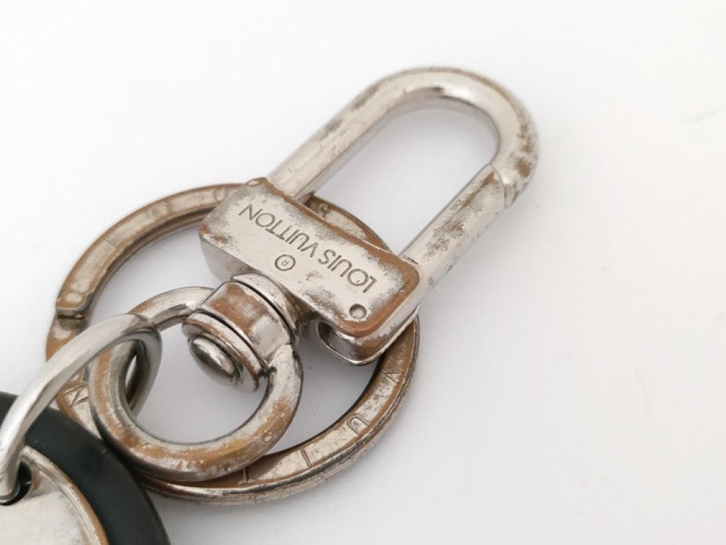 LOUIS VUITTON ルイヴィトン キーホルダー ポルト クレ LV サークル M67362 ブラック シルバー系 メタル ユニセックス シルバー金具