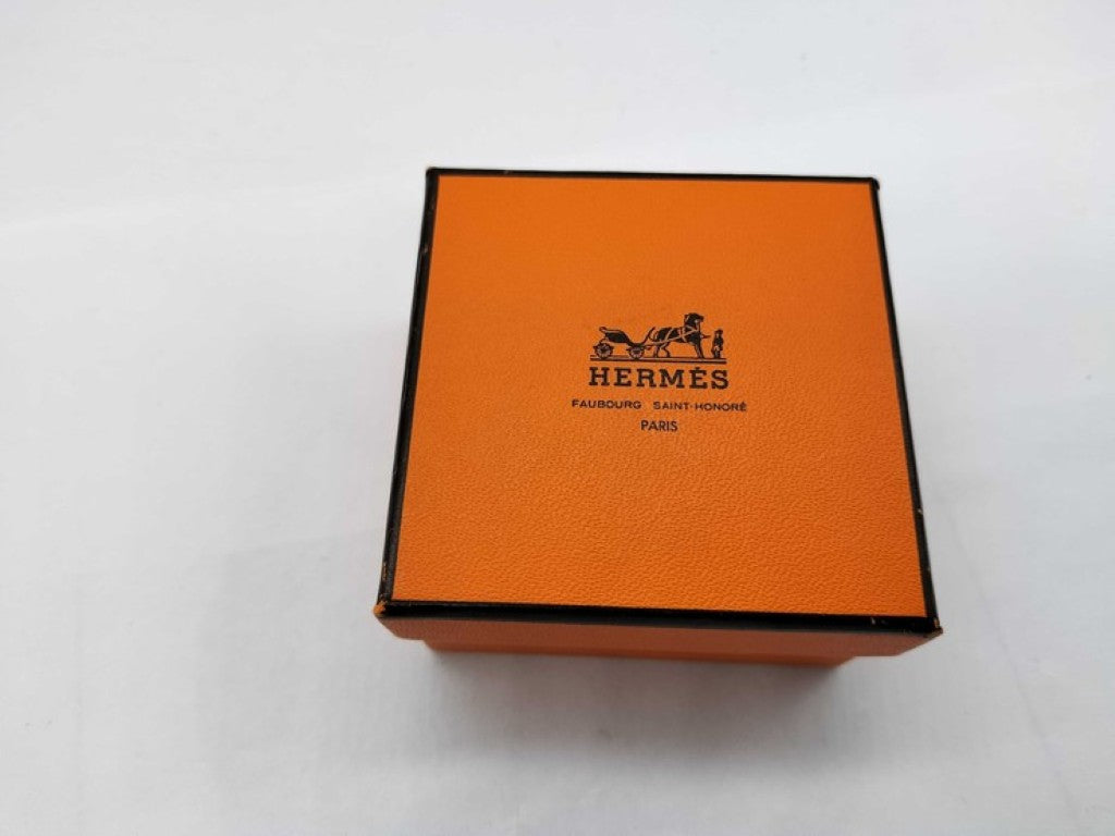 HERMES エルメス ブレスレット エトリヴィエール ブラウン系 レザー レディース シルバー金具 美品