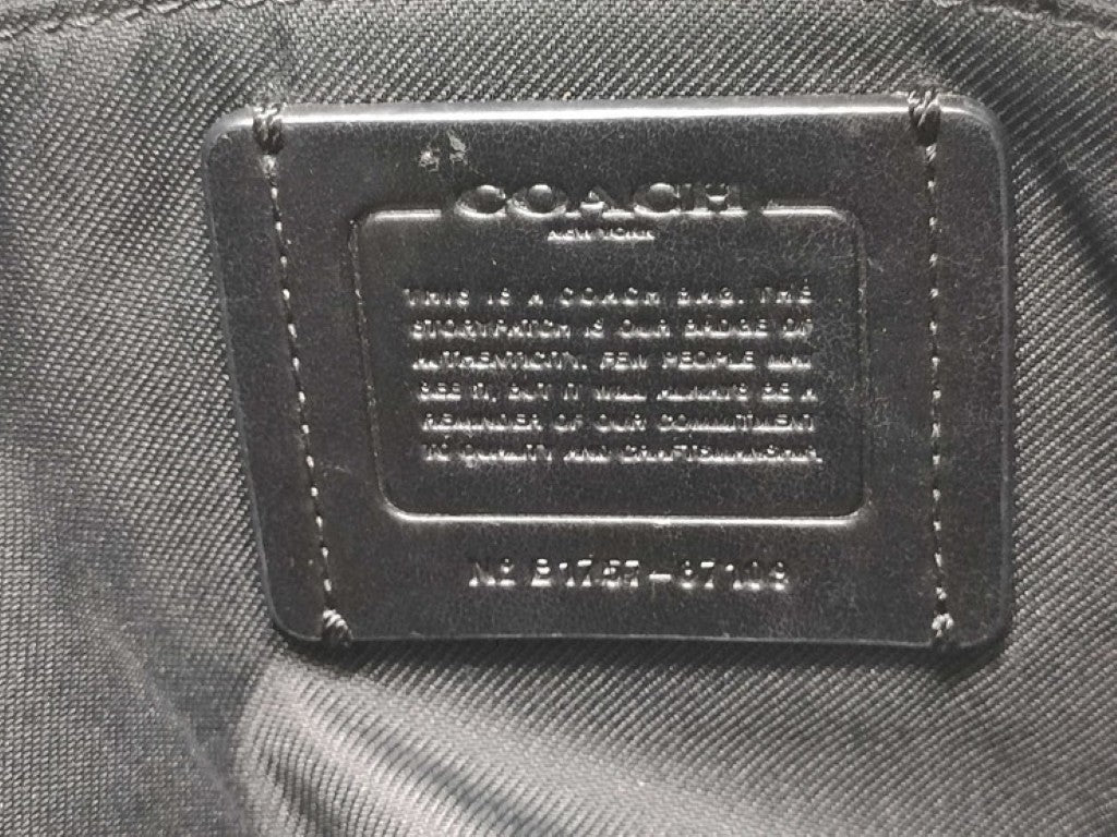 COACH コーチ ハンドバッグ 87109 ホワイト イエロー ブラック系 レザー レディース 2WAY ショルダーバッグ 花柄 美品