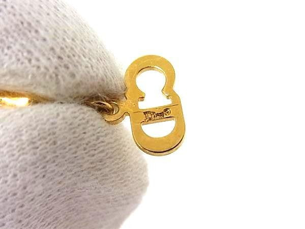 Christian Dior ディオール ネックレス ハート ロゴ ゴールド系 メタル レディース ヴィンテージ 美品