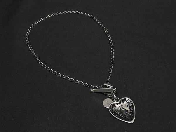 GUCCI グッチ ネックレス クレスト ハート シルバー系 Ag925 ユニセックス ペンダント トグル 美品