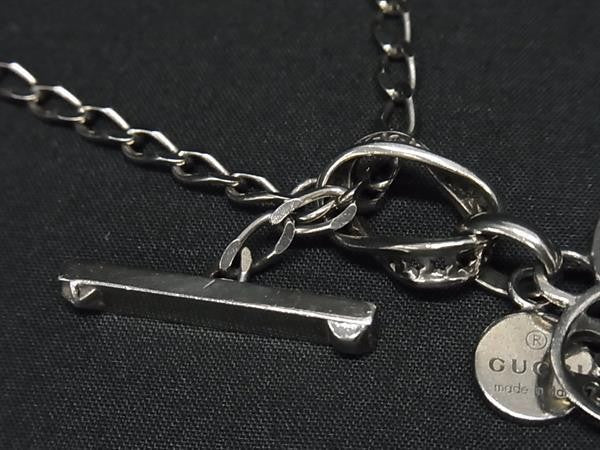 GUCCI グッチ ネックレス クレスト ハート シルバー系 Ag925 ユニセックス ペンダント トグル 美品