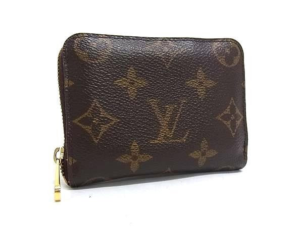 LOUIS VUITTON ルイヴィトン コインケース モノグラム ジッピー コインパース M60067 ブラウン系 PVC レザー ユニセックス 小銭入れ ゴールド金具 美品