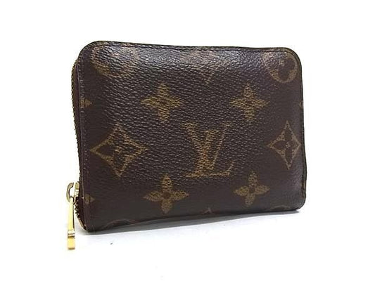 LOUIS VUITTON ルイヴィトン コインケース モノグラム ジッピー コインパース M60067 ブラウン系 PVC レザー ユニセックス 小銭入れ ゴールド金具 美品