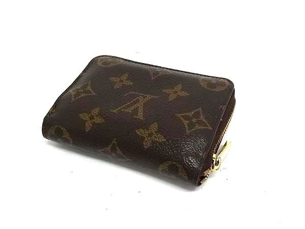 LOUIS VUITTON ルイヴィトン コインケース モノグラム ジッピー コインパース M60067 ブラウン系 PVC レザー ユニセックス 小銭入れ ゴールド金具 美品