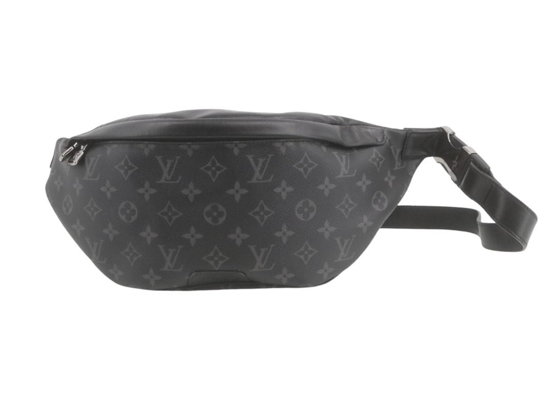 LOUIS VUITTON ルイヴィトン ボディバッグ ディスカバリー バムバッグ M46035 ブラック系 モノグラム エクリプス メンズ シルバー金具 美品