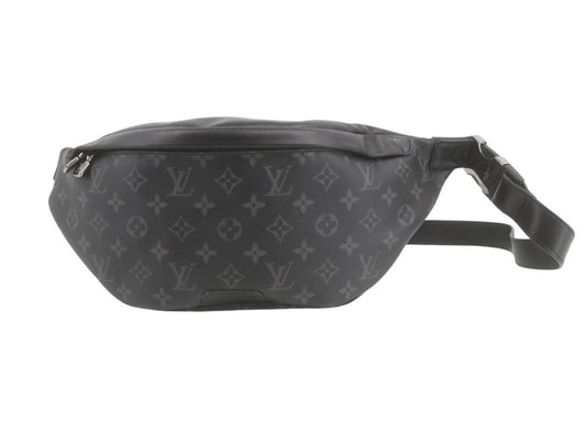 LOUIS VUITTON ルイヴィトン ボディバッグ ディスカバリー バムバッグ M46035 ブラック系 モノグラム エクリプス メンズ シルバー金具 美品