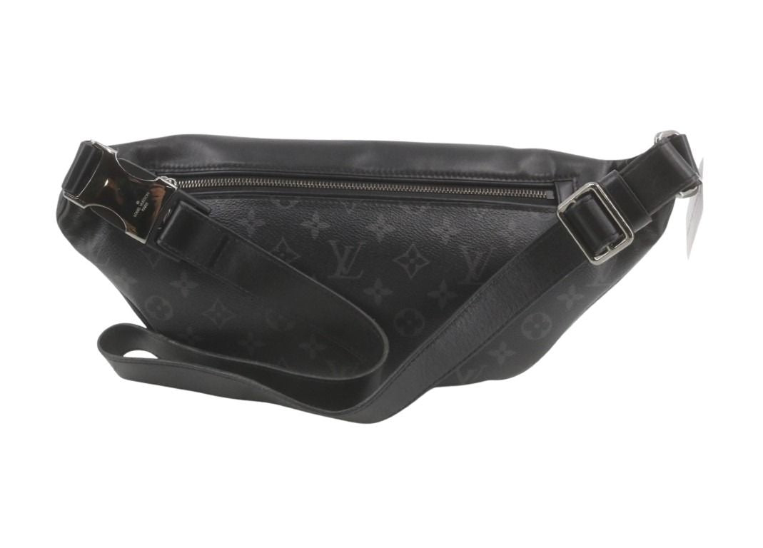 LOUIS VUITTON ルイヴィトン ボディバッグ ディスカバリー バムバッグ M46035 ブラック系 モノグラム エクリプス メンズ シルバー金具 美品